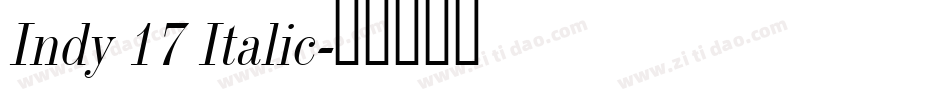 Indy 17 Italic字体转换